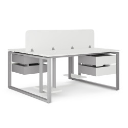 Стол офисный Kobor O1/2-100/160 aluminum/premium Стол офисный Kobor O1/2-100/160 aluminum/premium