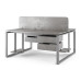 Стол офисный Kobor O1/2-120/140 aluminum/chicago Стол офисный Kobor O1/2-120/140 aluminum/chicago