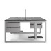 Стол офисный Kobor O1/2-120/140 aluminum/wood Стол офисный Kobor O1/2-120/140 aluminum/wood