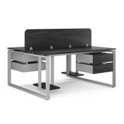 Стол офисный Kobor O1/2-140/160 aluminum/wood Стол офисный Kobor O1/2-140/160 aluminum/wood