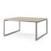 Стол офисный Kobor O1/2-160/140 aluminum/natural