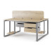 Стол офисный Kobor O1/2-160/140 aluminum/natural