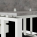 Стол офисный Kobor O1/2-180/160 white/chicago