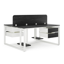 Стол офисный Kobor O1/2-100/120 white/wood