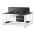 Стол офисный Kobor O1/2-180/160 white/wood Стол офисный Kobor O1/2-180/160 white/wood
