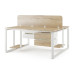 Стол офисный Kobor O1/2-100/140 white/natural Стол офисный Kobor O1/2-100/140 white/natural