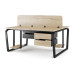 Стол офисный Kobor TB/2-100/160 black/natural