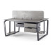Стол офисный Kobor TB/2-140/160 graphite/chicago