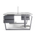 Стол офисный Kobor TB/2-180/160 graphite/chicago Стол офисный Kobor TB/2-180/160 graphite/chicago
