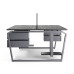 Стол офисный Kobor TB/2-180/120 graphite/wood Стол офисный Kobor TB/2-180/120 graphite/wood