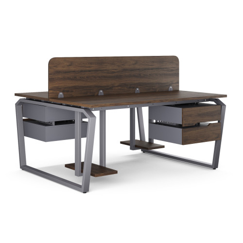 Стол офисный Kobor TB/2-180/120 graphite/charlston Стол офисный Kobor TB/2-180/120 graphite/charlston