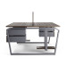 Стол офисный Kobor TB/2-120/160 graphite/charlston Стол офисный Kobor TB/2-120/160 graphite/charlston