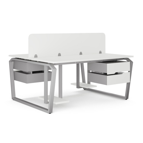 Стол офисный Kobor TB/2-80/120 aluminum/premium