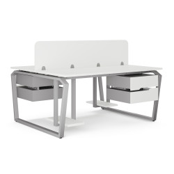 Стол офисный Kobor TB/2-80/140 aluminum/premium Стол офисный Kobor TB/2-80/140 aluminum/premium