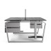 Стол офисный Kobor TB/2-120/140 aluminum/wood Стол офисный Kobor TB/2-120/140 aluminum/wood