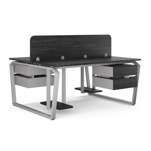Стол офисный Kobor TB/2-140/160 aluminum/wood Стол офисный Kobor TB/2-140/160 aluminum/wood