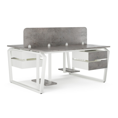 Стол офисный Kobor TB/2-80/120 white/chicago Стол офисный Kobor TB/2-80/120 white/chicago