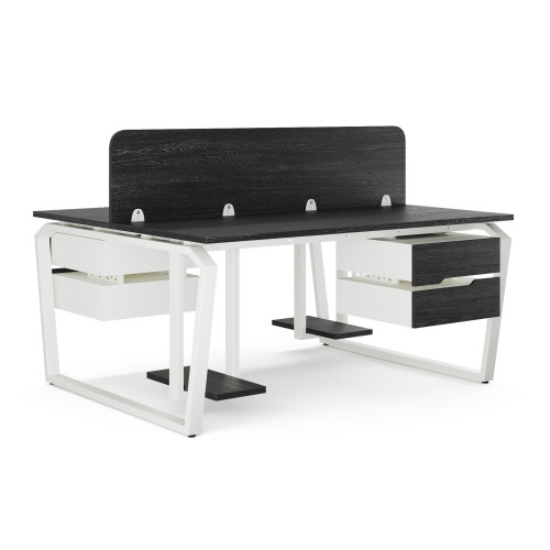 Стол офисный Kobor TB/2-140/120 white/wood