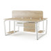 Стол офисный Kobor TB/2-120/140 white/natural