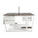 Стол офисный Kobor TB/2-80/160 white/charlston