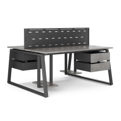Стол офисный Kobor TR/2-80/160 black/chicago