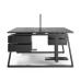 Стол офисный Kobor TR/2-100/120 black/wood
