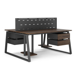 Стол офисный Kobor TR/2-80/140 black/charlston