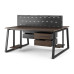 Стол офисный Kobor TR/2-140/160 black/charlston