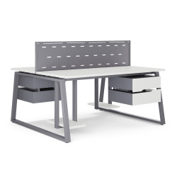 Стол офисный Kobor TR/2-80/160 graphite/premium