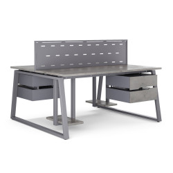 Стол офисный Kobor TR/2-80/140 graphite/chicago