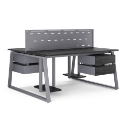 Стол офисный Kobor TR/2-80/160 graphite/wood