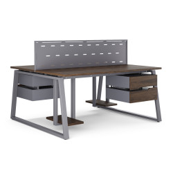 Стол офисный Kobor TR/2-80/140 graphite/charlston