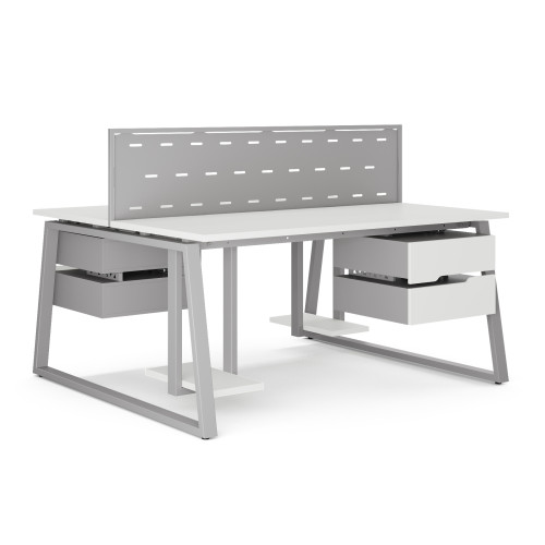 Стол офисный Kobor TR/2-180/120 aluminum/premium