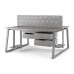 Стол офисный Kobor TR/2-140/120 aluminum/chicago Стол офисный Kobor TR/2-140/120 aluminum/chicago