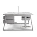 Стол офисный Kobor TR/2-180/160 aluminum/chicago Стол офисный Kobor TR/2-180/160 aluminum/chicago