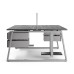 Стол офисный Kobor TR/2-160/160 aluminum/wood Стол офисный Kobor TR/2-160/160 aluminum/wood