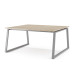Стол офисный Kobor TR/2-80/120 aluminum/natural Стол офисный Kobor TR/2-80/120 aluminum/natural