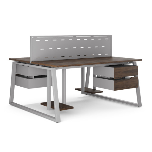 Стол офисный Kobor TR/2-180/120 aluminum/charlston Стол офисный Kobor TR/2-180/120 aluminum/charlston