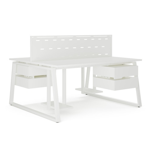 Стол офисный Kobor TR/2-160/160 white/premium