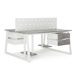 Стол офисный Kobor TR/2-80/160 white/chicago