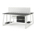 Стол офисный Kobor TR/2-160/160 white/wood