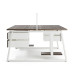 Стол офисный Kobor TR/2-80/160 white/charlston