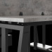 Стол офисный Kobor OTR/2-80/140 black/chicago
