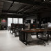 Стол офисный Kobor OTR/2-100/140 black/charlston Стол офисный Kobor OTR/2-100/140 black/charlston
