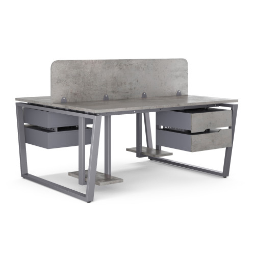 Стол офисный Kobor OTR/2-100/160 graphite/chicago