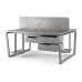 Стол офисный Kobor OTR/2-140/120 aluminum/chicago Стол офисный Kobor OTR/2-140/120 aluminum/chicago