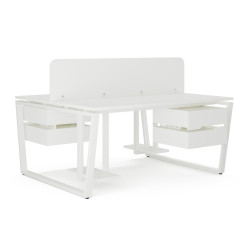 Стол офисный Kobor OTR/2-100/140 white/premium