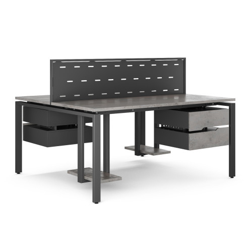 Стол офисный Kobor P/2-80/140 black/chicago