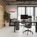 Стол офисный Kobor P/2-140/140 black/chicago Стол офисный Kobor P/2-140/140 black/chicago