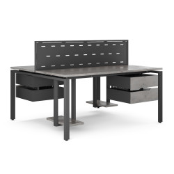 Стол офисный Kobor P/2-80/160 black/chicago